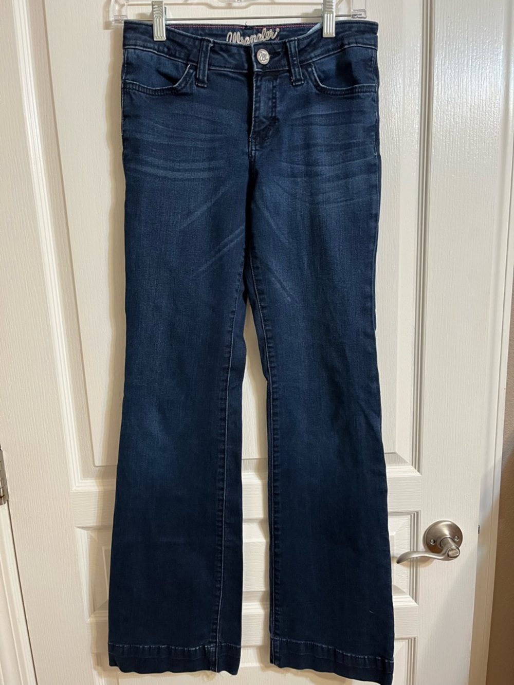 Wrangler Dark Indigo Trouser Jeans for Women 1/2 34 length
